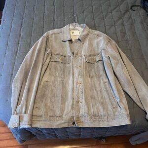 Grey wrangler Jean jacket size medium men’s
